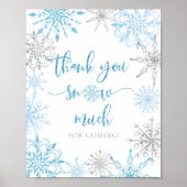 ブルーシルバー雪片ありがとう雪 ポスター (正面)