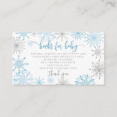 ブルーシルバー雪片の書籍ベビーチケット エンクロージャーカード (正面)