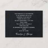 ブルーシルバー雪結婚片のギフトレジストリ エンクロージャーカード (裏面)