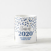 ブルーシルバー2020年写真卒業マグ コーヒーマグカップ (中央)