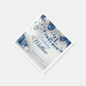 ブルーシルバー21歳の誕生日 スタンダードカクテルナプキン (角)