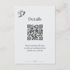 ブルーシルバー ウェディングベル 詳細 封入 エンクロージャーカード