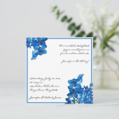 ブルーシンビジウムボートオーキッドフラワーパーティの招待状 招待状 (スタンド正面)