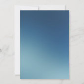 ブルーシンプルウィンターワンダーランドスノーフレーク結婚ズ 招待状 (裏面)