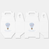 ブルーシンプルエホットバルーン男の子ベイビーシャワー フェイバーボックス (見開き)