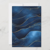 ブルーシンプルエレガントパーティー 招待状 (裏面)