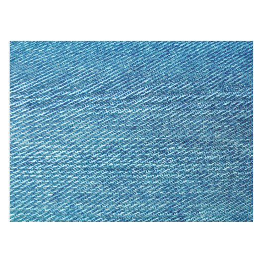 ブルーシンプルジーンズデニム織物| テーブルクロス (正面(横))