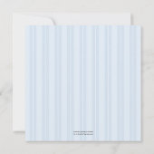 ブルーシンプルストライプスクエア招待状 招待状 (裏面)