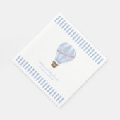 ブルーシンプルストライプホットエアバルーン男の子ベイビーシャワー スタンダードランチョンナプキン (角)