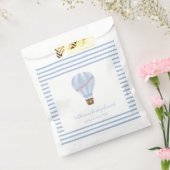 ブルーシンプルストライプホットエアバルーン男の子ベイビーシャワー フェイバーバッグ (封をした状態)