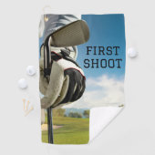 ブルーシンプルブラックミニマル最高のゴフタオル ゴルフタオル (インサイチュ)