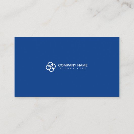 ブルーシンプルプロフェッショナルモダンQRコードスキャン可能 名刺 (裏面)