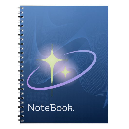 ブルーシンプルミニマリストエレガントアート ノートブック (正面)