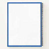 ブルーシンプルミニマルなモノグラム名 ノートブック (裏面)