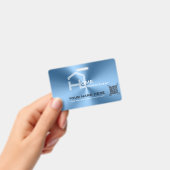 ブルーシンプルミニマルモダンビジネス バッジ (Handheld)