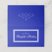 ブルーシンプルミモダンミナ結婚リスト座席表 プレイスカード (外部開封)