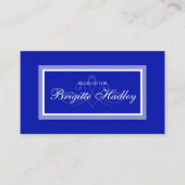 ブルーシンプルミモダンミナ結婚リスト座席表 プレイスカード (正面)