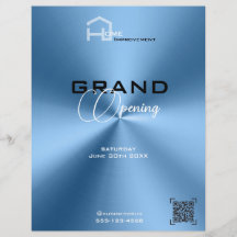 ブルーシンプルミモダンミニマリスト・フライヤー