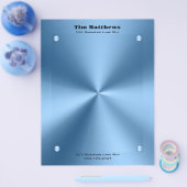 ブルーシンプルミモダンミニマルなレターヘッド チラシ (シングル)