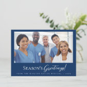 ブルーシンプルメディカルスタッフフォトシーズンの挨拶 シーズンカード (スタンド正面)