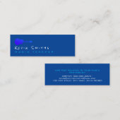 ブルーシンプルモダンギター先生 スキニー名刺 (正面/裏面)