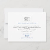 ブルーシンプルモダンビジネスパッケージサンキューカード サンキューカード (裏面)