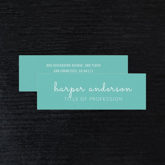 ブルーシンプルモダンプロフェッショナル スキニー名刺