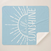 ブルーシンプルモダンホテル シェルパブランケット (正面(横))