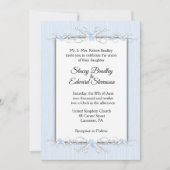 ブルーシンプル伝統的結婚式招待状 招待状 (正面)