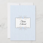 ブルーシンプル伝統的結婚式招待状 招待状 (裏面)