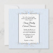 ブルーシンプル伝統的結婚式招待状 招待状 (正面)