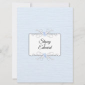 ブルーシンプル伝統的結婚式招待状 招待状 (裏面)