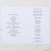 ブルーシンプル結婚の。タイポグラフィプログラム (裏面)