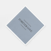 ブルーシンプル結婚ナプキンス スタンダードランチョンナプキン (角)