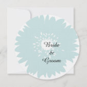 ブルーシンプル結婚フラワー 招待状 (裏面)