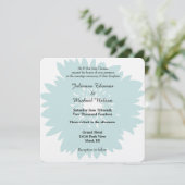 ブルーシンプル結婚フラワー 招待状 (スタンド正面)