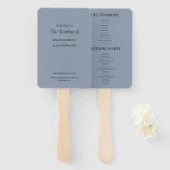 ブルーシンプル結婚式 プログラムハンドファン ハンドファン (正面&裏面)