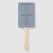 ブルーシンプル結婚式 プログラムハンドファン ハンドファン (裏面)