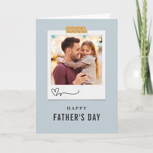 ブルーシンプル・お父さモダンんの日写真 シーズンカード (正面)