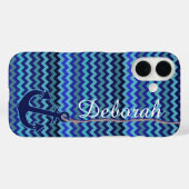 ブルーシーいかり パーソナライズされた Case-Mate iPhoneケース (裏面 (横))