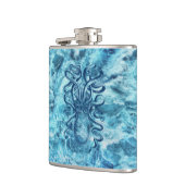 ブルーシーウェーブアンドタコグラフィックヴィンテージスケッチ フラスク (左)