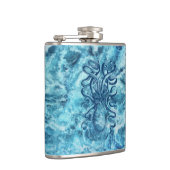 ブルーシーウェーブアンドタコグラフィックヴィンテージスケッチ フラスク (右)