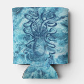 ブルーシーウェーブアンドタコグラフィックヴィンテージスケッチ 缶クーラー (裏面)