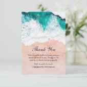ブルーシーウェーブズビーチテーマブライダルシャワー サンキューカード (スタンド正面)