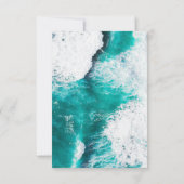 ブルーシーウェーブズビーチテーマブライダルシャワー サンキューカード (裏面)