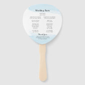 ブルーシーウォーターカラーテーマ結婚式 プログラム ハンドファン (裏面)