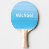 ブルーシーウォーターモノグラム名 卓球ラケット (正面)