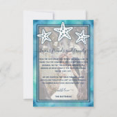 ブルーシーウォーター結婚カラーサンキューカード サンキューカード (裏面)