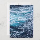 ブルーシーエレガントウェーブスサマービーチ結婚式 招待状 (裏面)