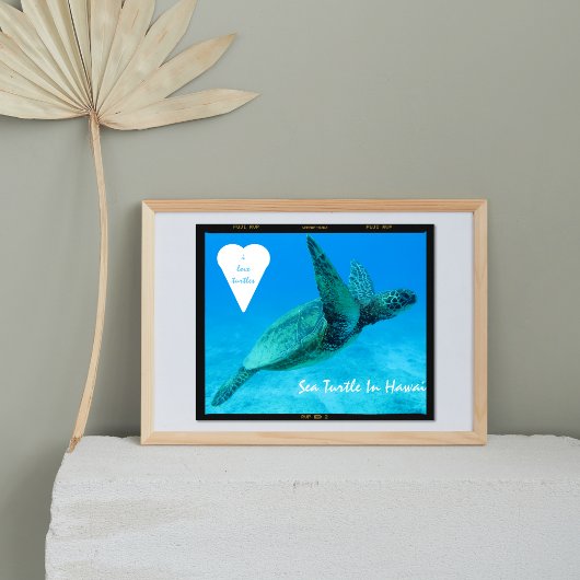 ブルーシーカメiハートハワイ ポスター